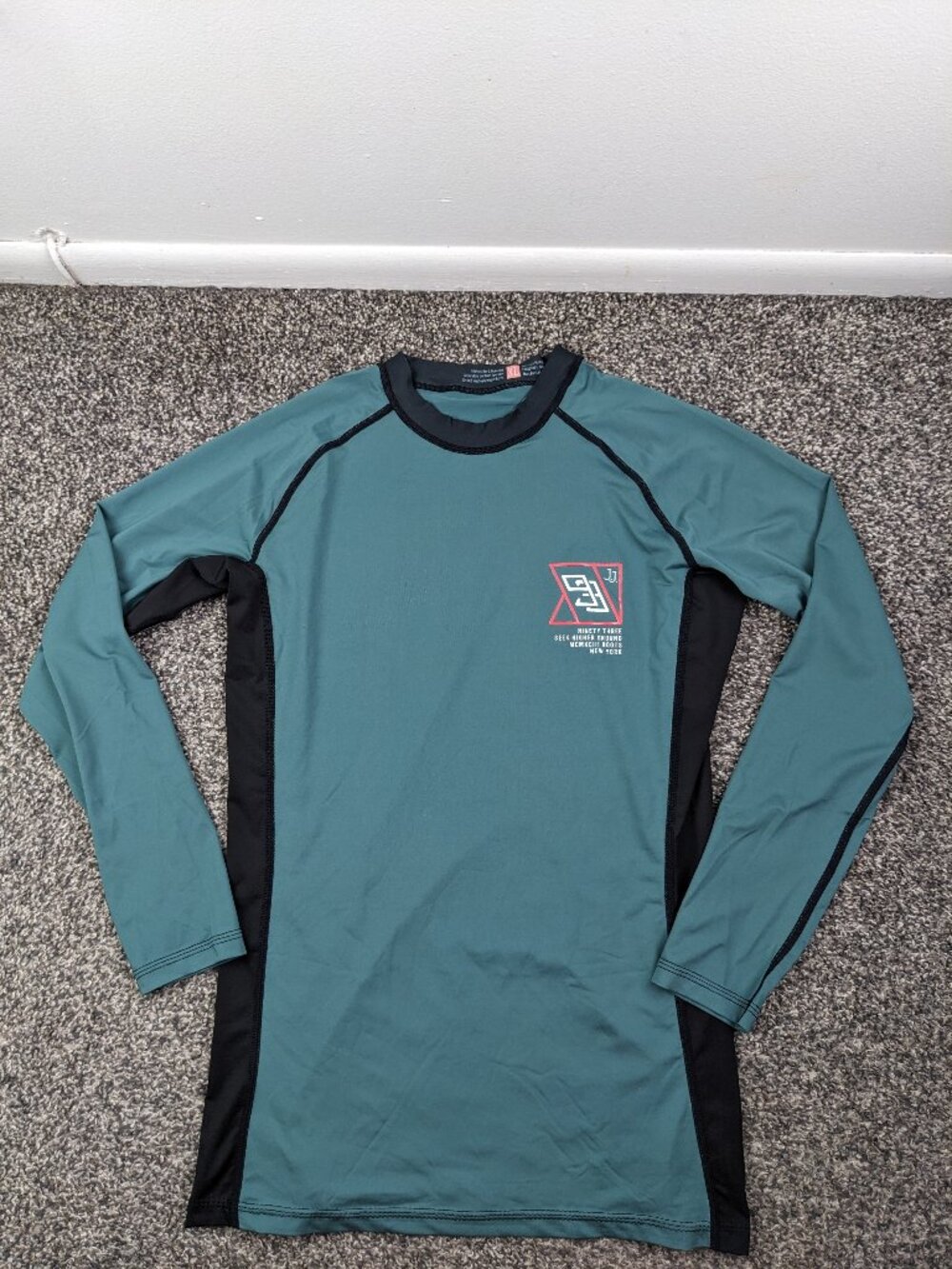 93brand Jiu Jitsu Rashguard Compression Long Sleeve Top Green Womens XL